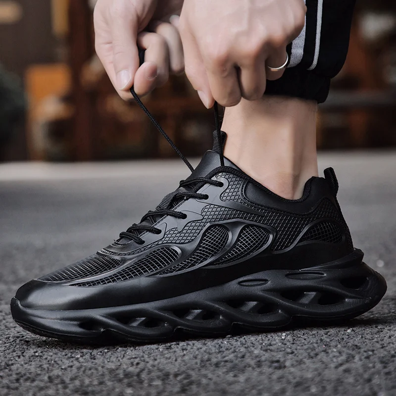 Мужские кроссовки Модная теплая зимняя мужская обувь Кожаная повседневная для