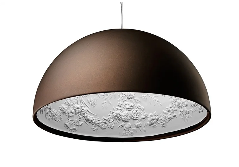 Brown 60CM Современный итальянский дизайнерский светодиодный светильник, небесный сад, кофейня, подвесные лампы, приспособление для большой столовой, смоляные лампы, осветительный прибор - Цвет корпуса: Brown 60CM