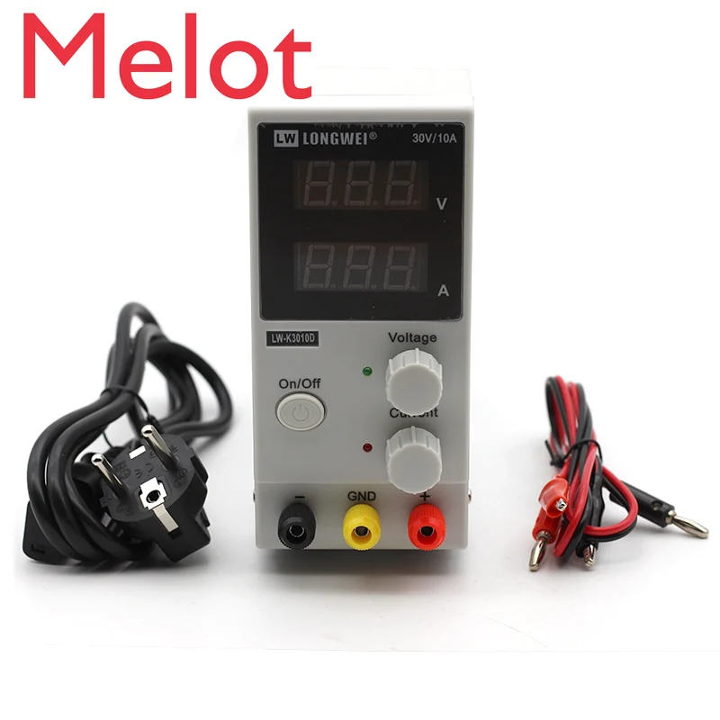 Мини Регулируемый цифровой источник питания постоянного тока 30 в 10 А