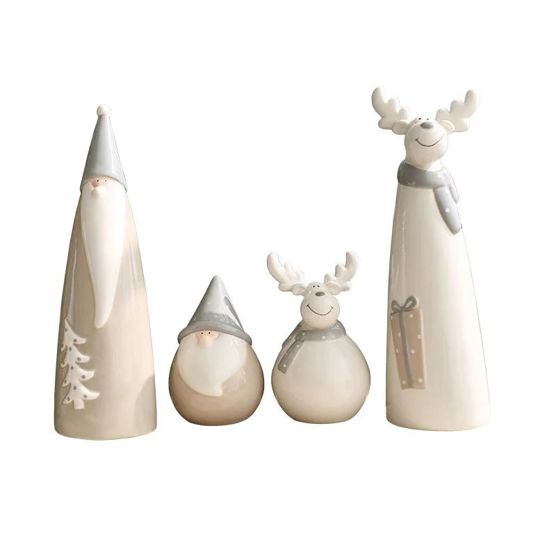 [Милый] скандинавский креативный Санта-Клаус с оленем керамические украшения для