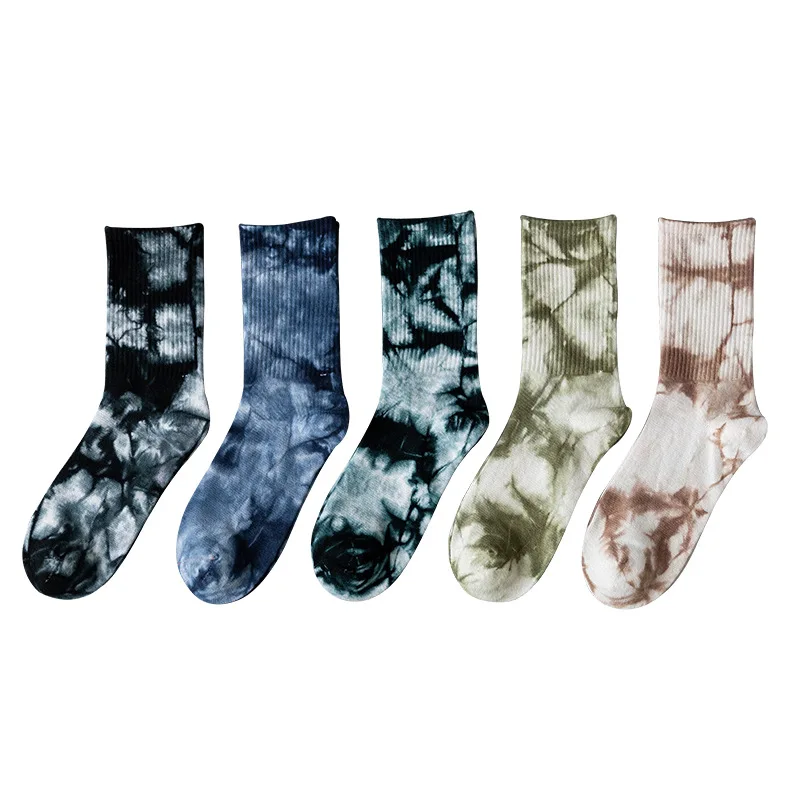 

Autumn and Winter New Couple Tie-dye Cotton Socks European and American Street Ins Hip-hop Skateboarding Long Socks