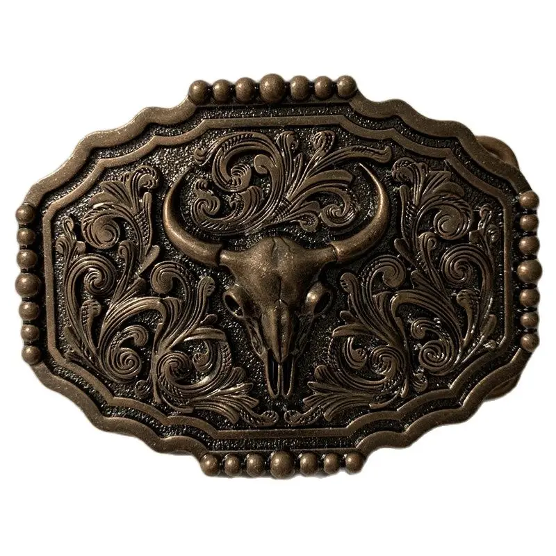 

Retail 2021New Different Colour Good Qulity 3D Bull Head Metal Belt Buckle For Fashion Mens Belts Accessorie For 4cm Wide Belt