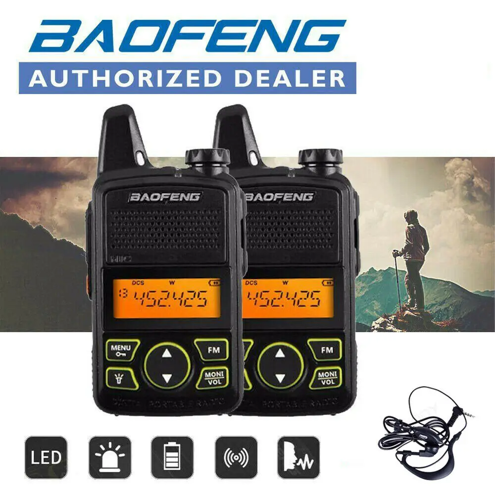 Портативная мини рация Baofeng T1 для детей портативная двухсторонняя радиостанция