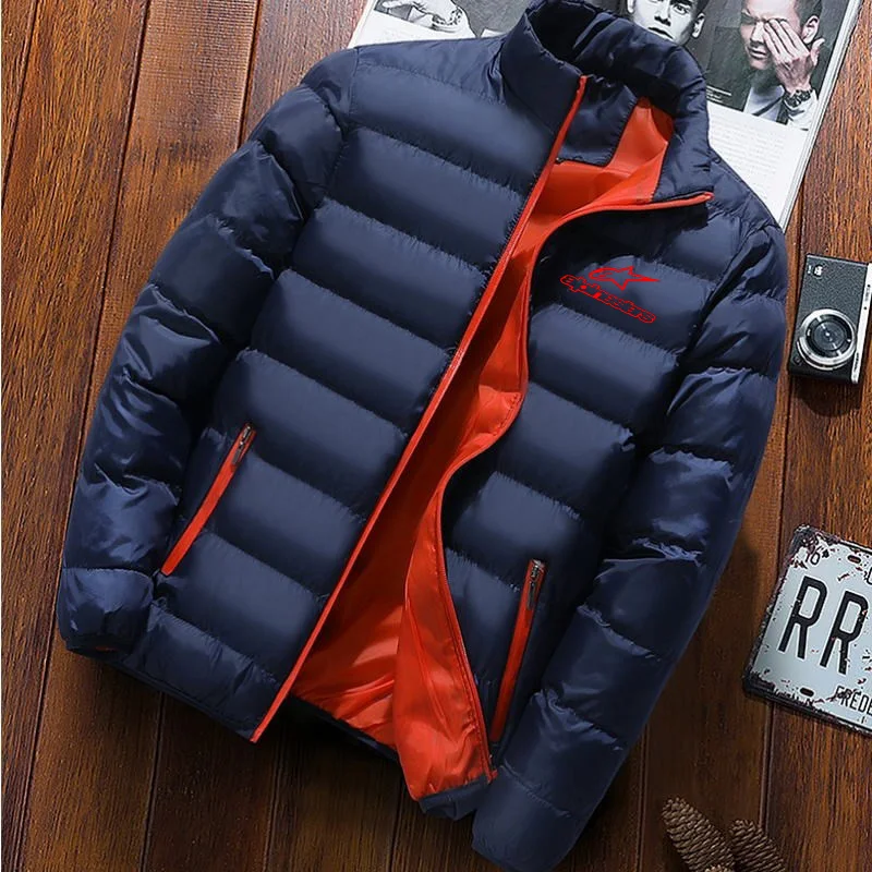 

New style men's solid colid lapel high-qualitycasual jacket winter clothes men's windproof plus velvet thick jacket fashion war