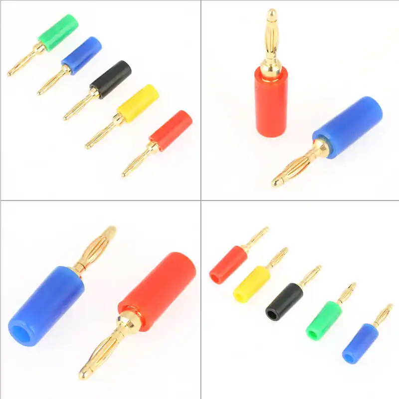 20 Pcs/set 2mm Mixed Colors Banana Plug Test Probes Connector For Amplifier Waterproof | Обустройство дома