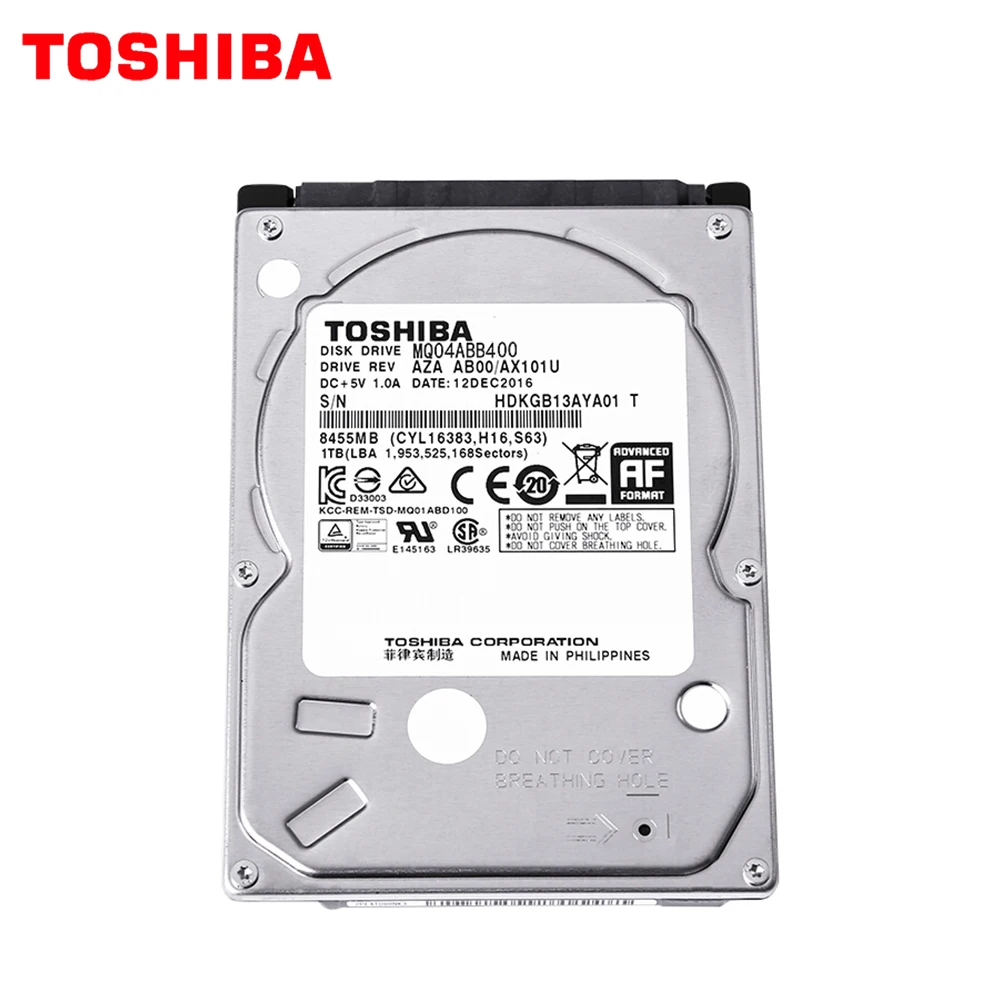 TOSHIBA ноутбук 4 ТБ жесткий диск HDD 2 5 &quot5400 об/мин 128 М SATA2 оригинальный новый для