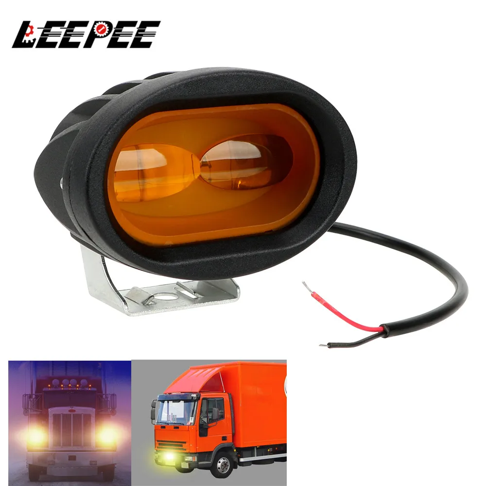 

LEEPEE рабочий светильник для вождения автомобиля, противотуманный Точечный светильник, точечный светильник 2 светодиодный 20 Вт для автомобил...