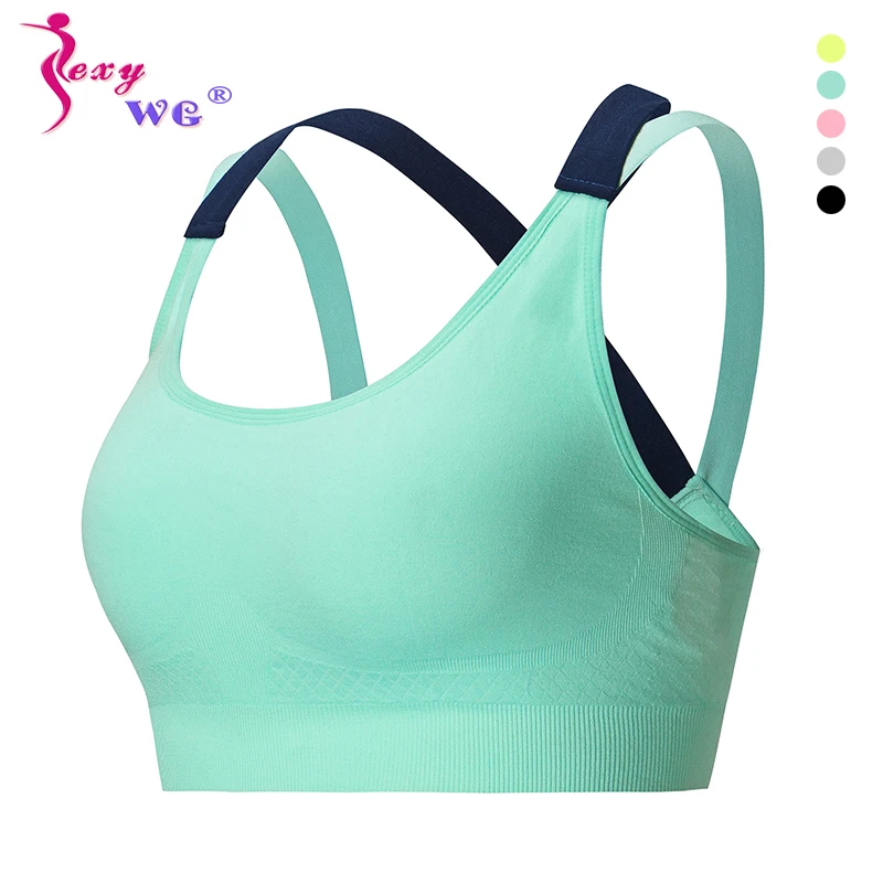 

SEXYWG Sports Top Yoga Bras Women Cross Back BH Fitness Bra Padedd Gym Shirt Tank Tops Push Up Brassiere Sportswear Running Vest