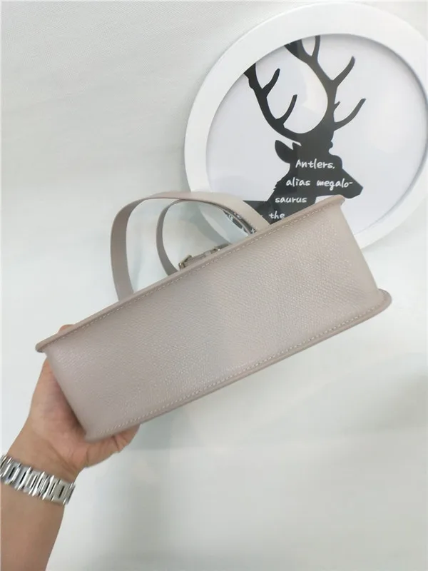 Оригинальные женские сумки FURLA, высокое качество, большие размеры, женские меховые кожаные сумки светло-серого цвета, Размер 23 см* 8 см* 17,5 см