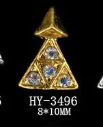 HY-3496 10pcs 10 шт./лот, сплав дизайн ногтей 3d с плоской задней стороны бриллианты жемчужные ювелирные изделия Стразы украшения для ногтей - Цвет: HY-3496 10pcs