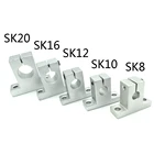4 шт. SK8 8 мм SK10 мм SK12 12 мм SK16 мм SK20 20 мм Поддержка вала Линейный вал опорный линейный стержень ЧПУ маршрутизатор