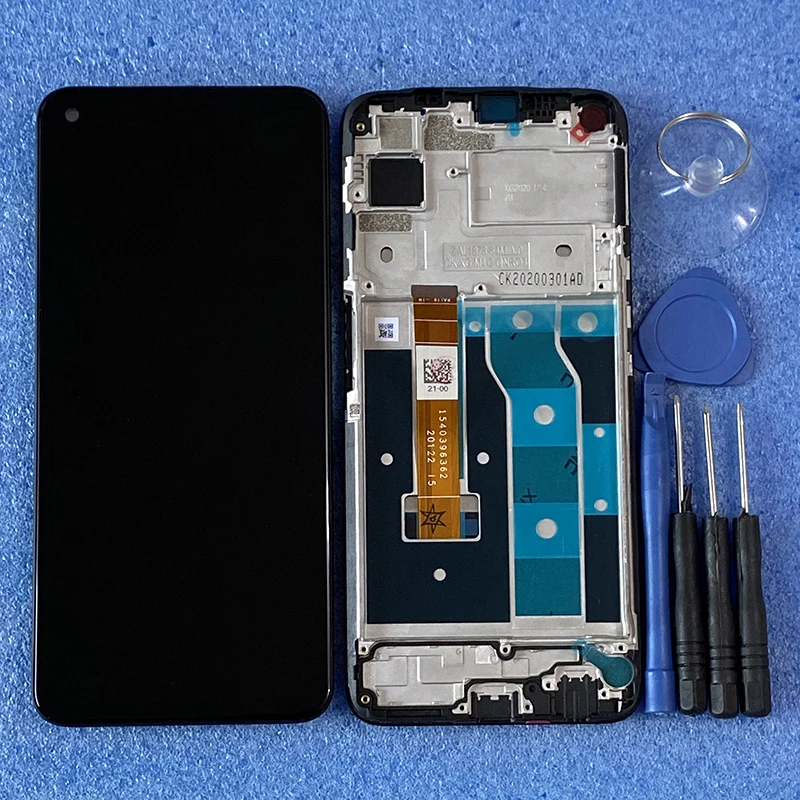 6 5 original axisinter for oppo realme 6 rmx2001 lcd display screentouch panel digitizer frame for oppo realme 6s rmx2002 free global shipping
