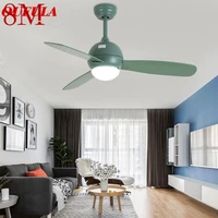 8m modern ceiling fan lights green lamps contemporary remote control fan lighting dining room restaurant fashional