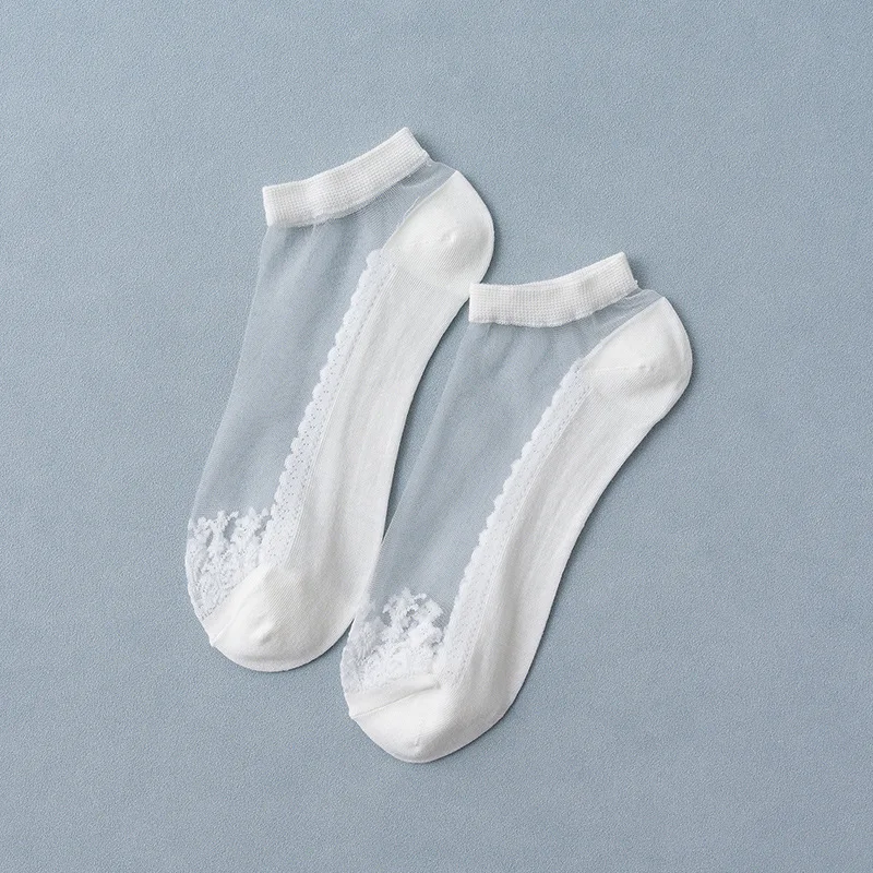 

Летние милые рождественские носки, повседневные однотонные шелковые носки, уличная одежда, забавные носки, модные сексуальные розовые носк...