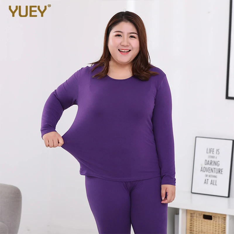 YUEYUAN, Осень-зима, новинка, женские длинные рукава, обтягивающие, теплые, плюс размер, хлопок, подштанники, Термокостюмы, комплекты нижнего белья