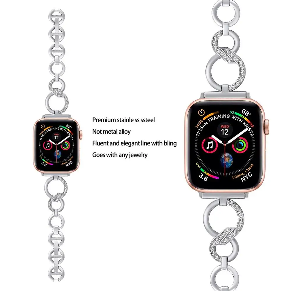 Браслет из нержавеющей стали для Apple Watch Series 4 3 2 1 38 мм 42 ремешок iWatch 5 40 44 мм|Ремешки