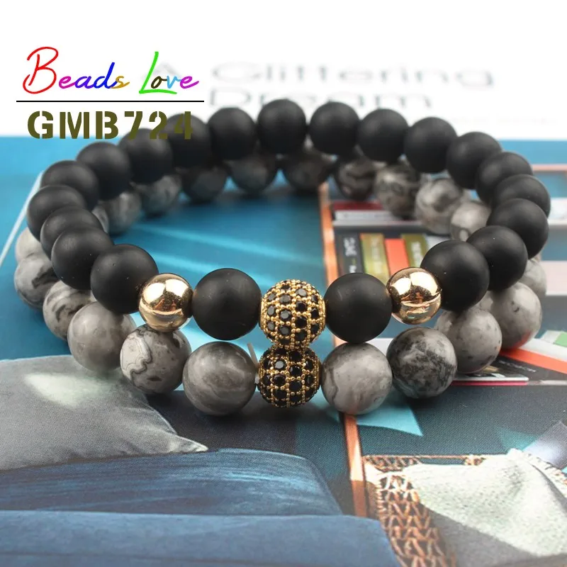 8 мм натуральный камень Бусины Браслет из черной лавы Браслеты гематита для