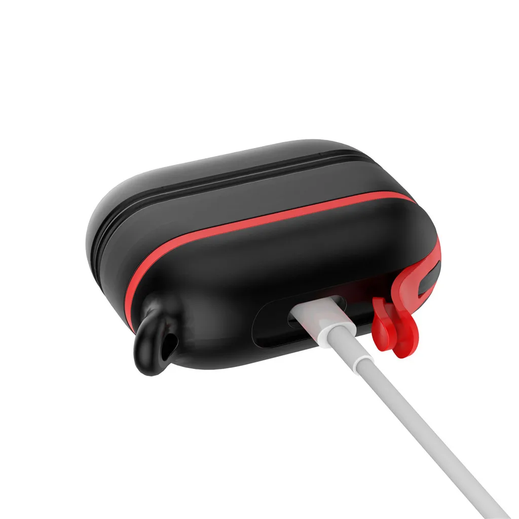 Чехол для беспроводных наушников с Bluetooth Apple Airpods Pro 2019 силиконовый защитный чехол