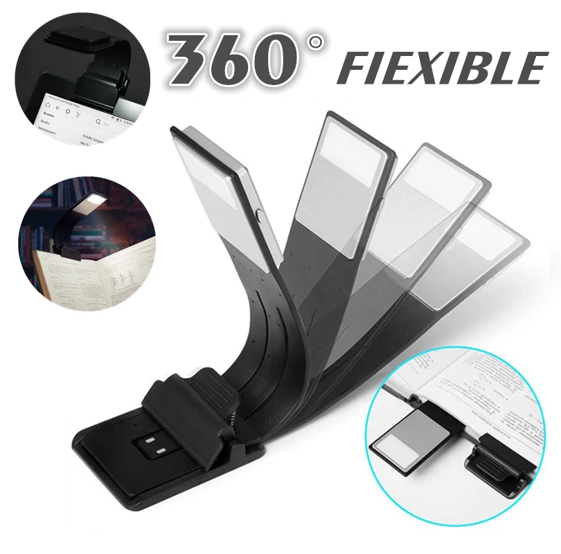 Night Reading LED Flashlight for E-book Kindle Lamp USB Rechargeable Flexible Clip Book Light Portable | Освещение