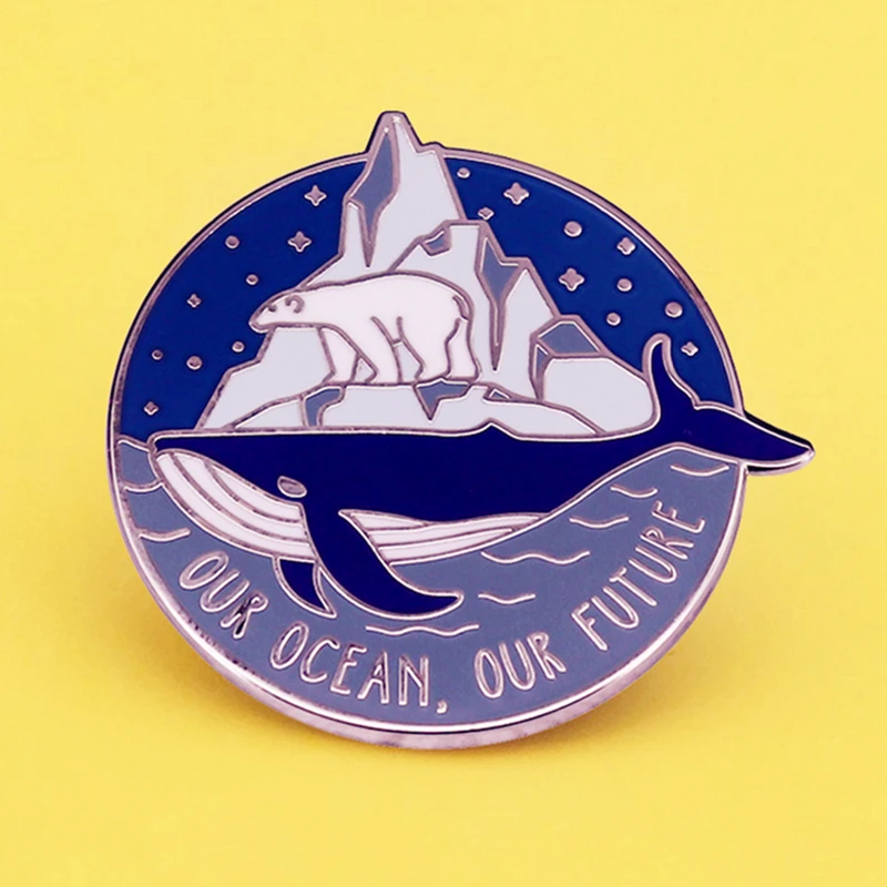 

Save Our Ocean Earth Day Environmentalism Enamel Brooch Pin Lapel Hard Metal Pins Brooches Badges Exquisite Jewelry Accessories