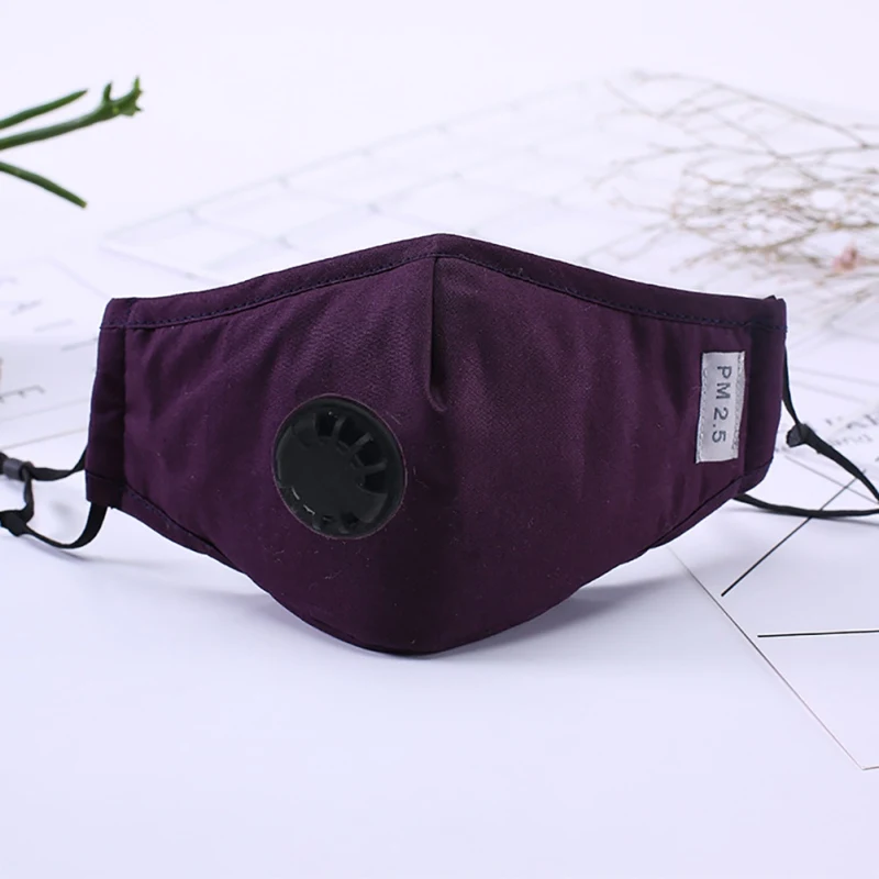 Хлопковая дышащая маска для лица фильтр респиратор многоразовая Складная против