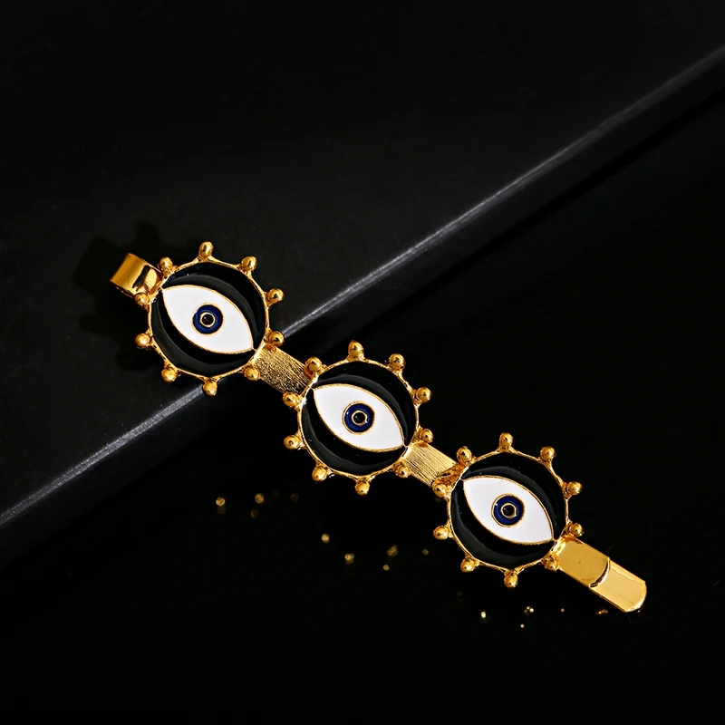 2020 модные черные золотые заколки для волос от сглаза женщин Винтажные в виде
