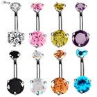 Alisouy новый бренд AAA Цирконий Стиль Кристалл тело ювелирные изделия пупок кольцо пирсинг тела, пупок пирсинг Серебряный цвет Ombligo