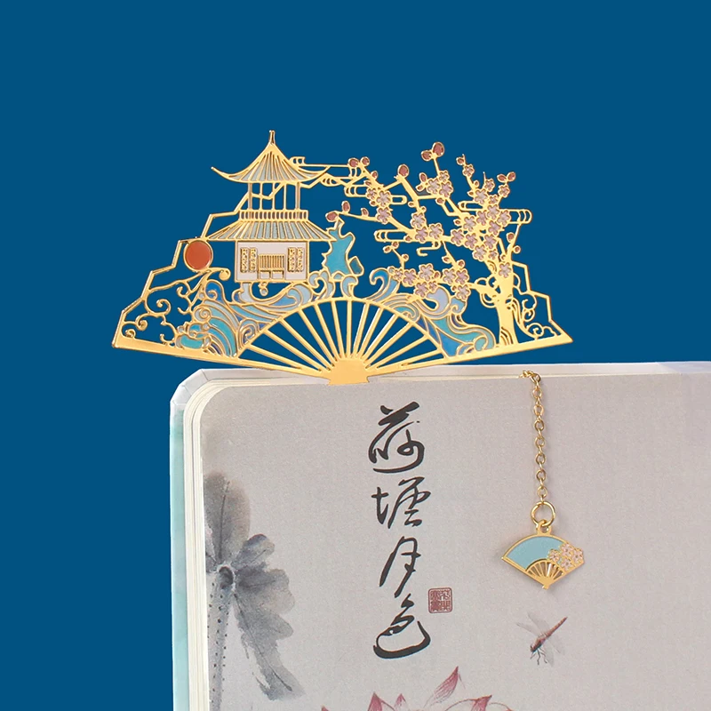 

Color Filling Craft Hollow Bookmark Metal Creativity Classical Chinese Style