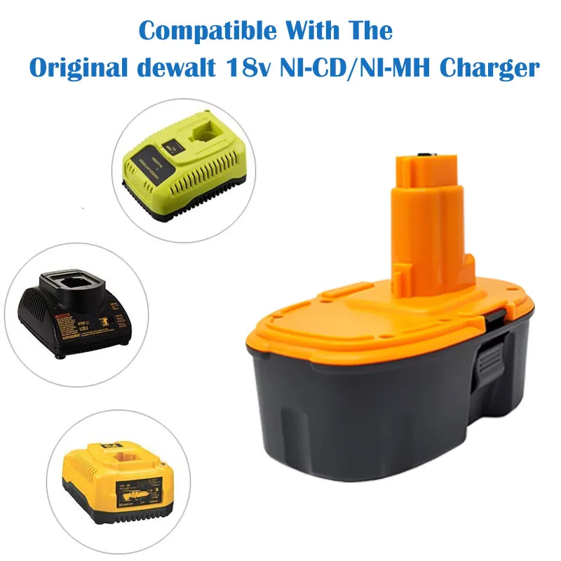 18V 4000mAh Ni-MH Power Tool for Dewalt DC9096 DE9039 DE9095 DW9098 DE9503 DW9096 Replacement Battery | Электроника