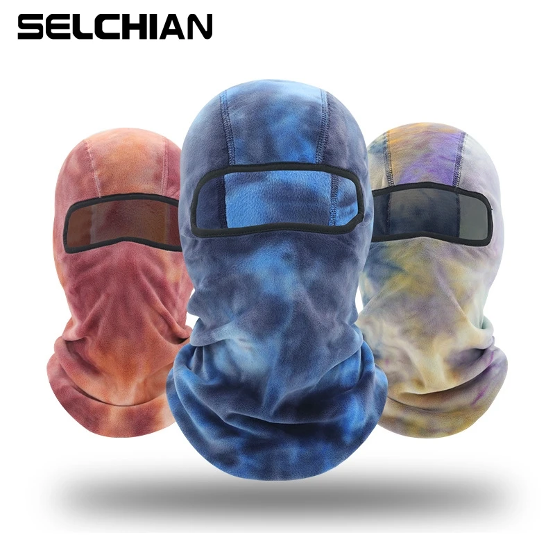 Зимняя Флисовая теплая Балаклава для мужчин и женщин термозащитная Тактическая