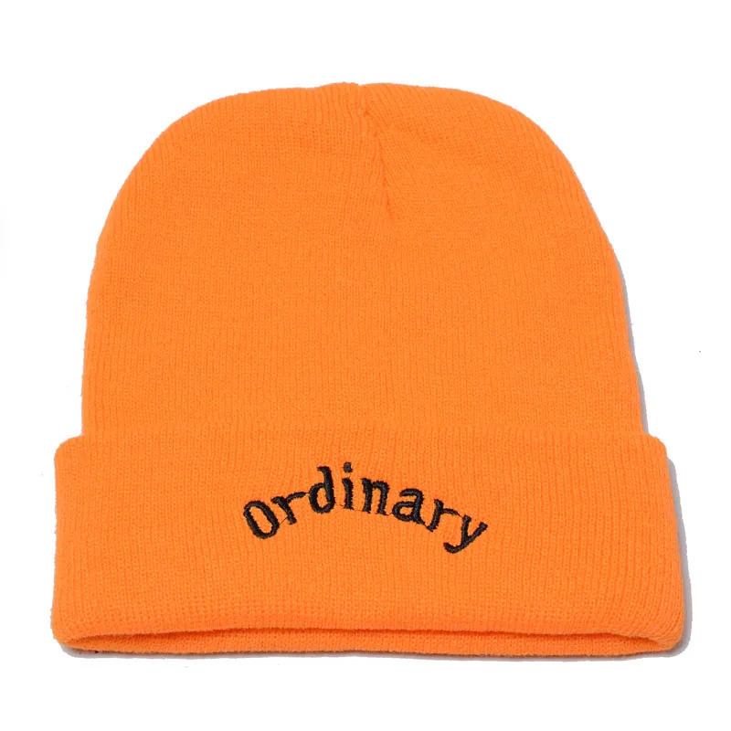 

Men Women Knitted Hat Embroidery letter Ordinary Beanie Cap Winter Warm Unisex HipHop Elastic Warm Winter Ski Beanie Hat