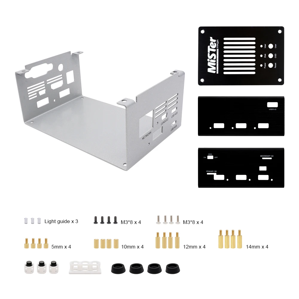 

Metal Cases for Mister FPGA Kit Suit for DE10-Nano Main Board/v6.1 I/O Board and New Mister USB Hub