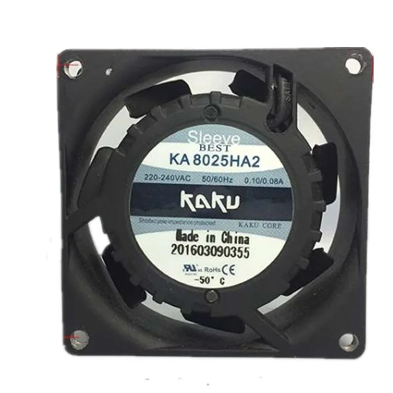 

KA8025HA2 8025 AC220V 0.10a oil-bearing metal frame axial flow fan 6months Warranty