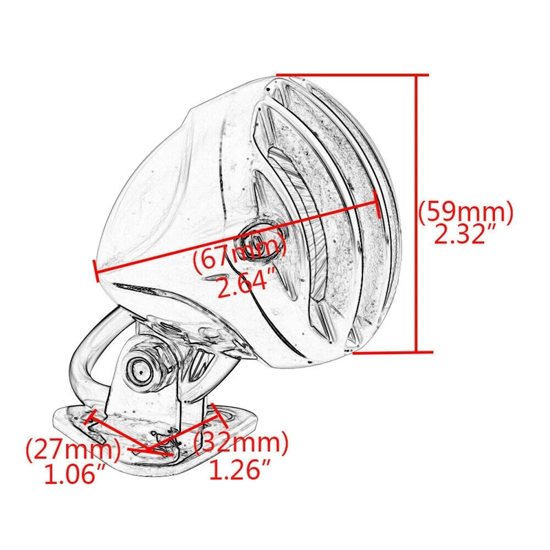 

Motorcycle LED Cafe Racer Style Stop Tail Light Motorbike Brake Rear Lamp Taillight for Bobber Chopper