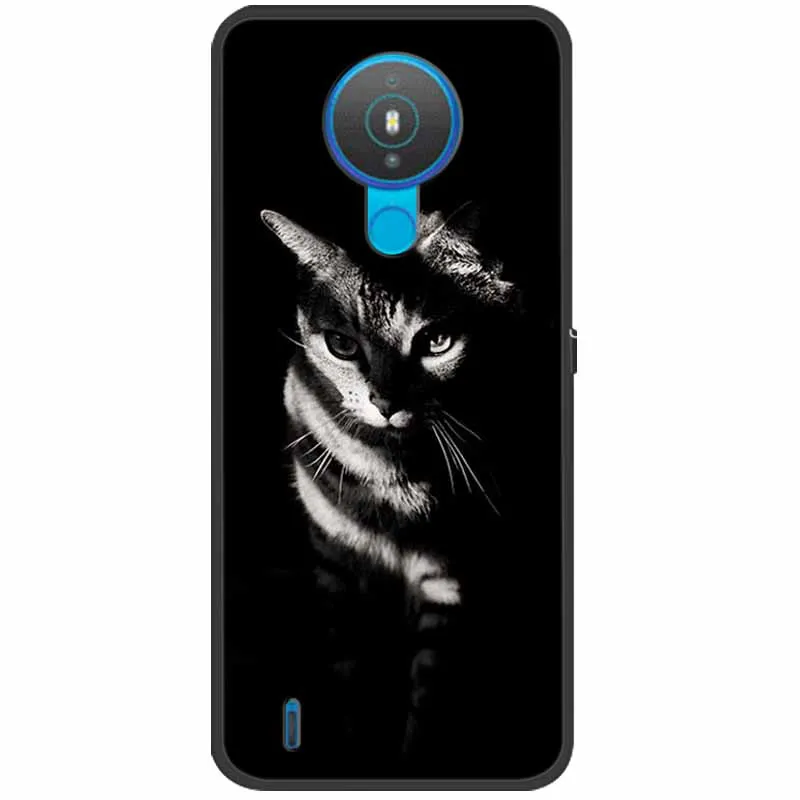 For Nokia 1.4 Case Silicone Soft TPU Wolf Lion Phone Cover for Nokia1.4 Protective Black Bumper 2021 6.52'' Para | Мобильные