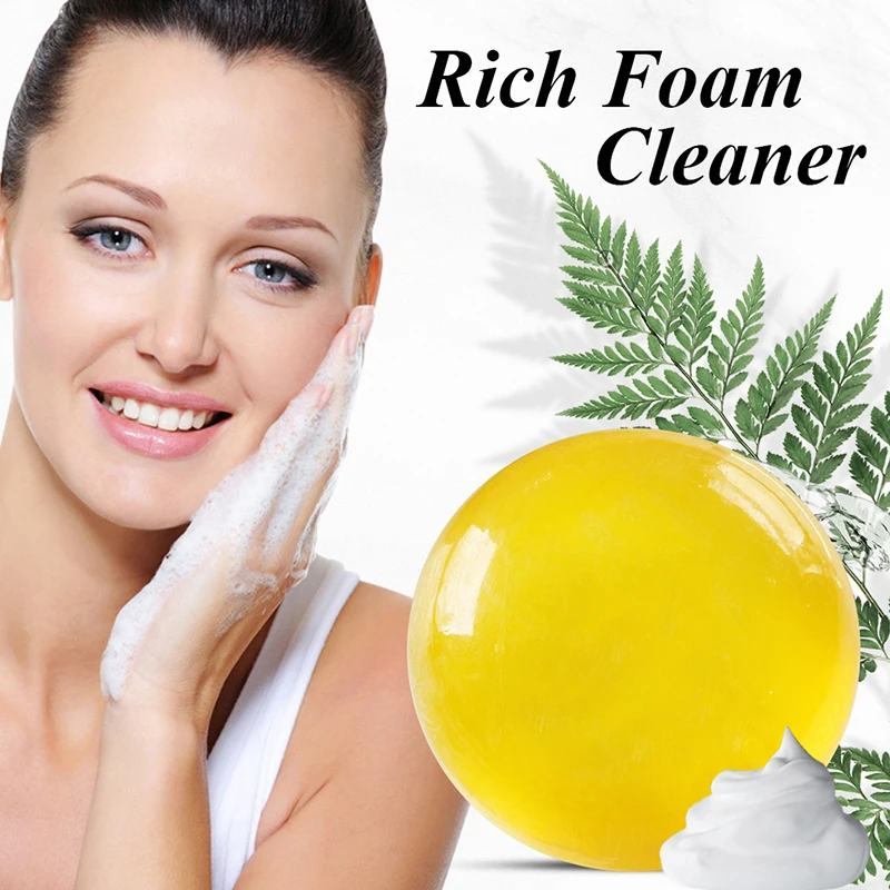 

100g Snail Golden Whiting Soap Anti-aging Deep Cleaning Antibacterial Skin Disinfection Whitening Smooth Handmade Soap Body Care