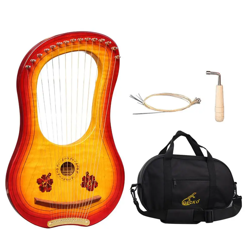 Harp 15-String C-Tone деревянная арфа с тюнинговым молотком водонепроницаемая сумка для
