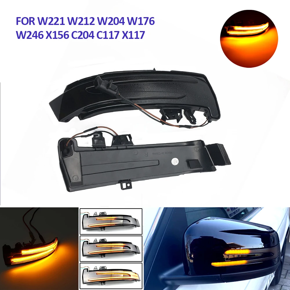 

Left/Right Car Rear ViewSide Mirror Indicator Turn Signal Light Lens For Mercedes W204 W212 W221 2010 2011 2012 2013