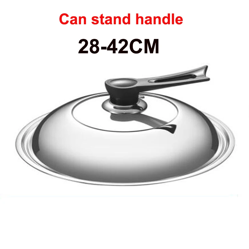 28 42 см крышка для посуды из нержавеющей стали закаленного стекла сковороды