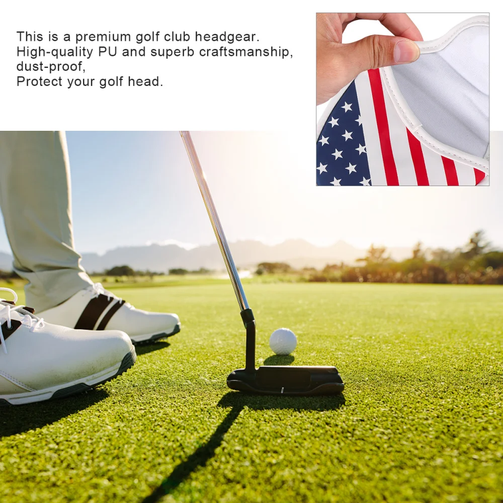 

Synthetic Leather Protective Cover US Flag Design Headcovers