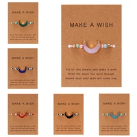 make a wish resin moon charm bracelet for women femme fashion natural stone lucky red string bracelets jewelry gift wholesale