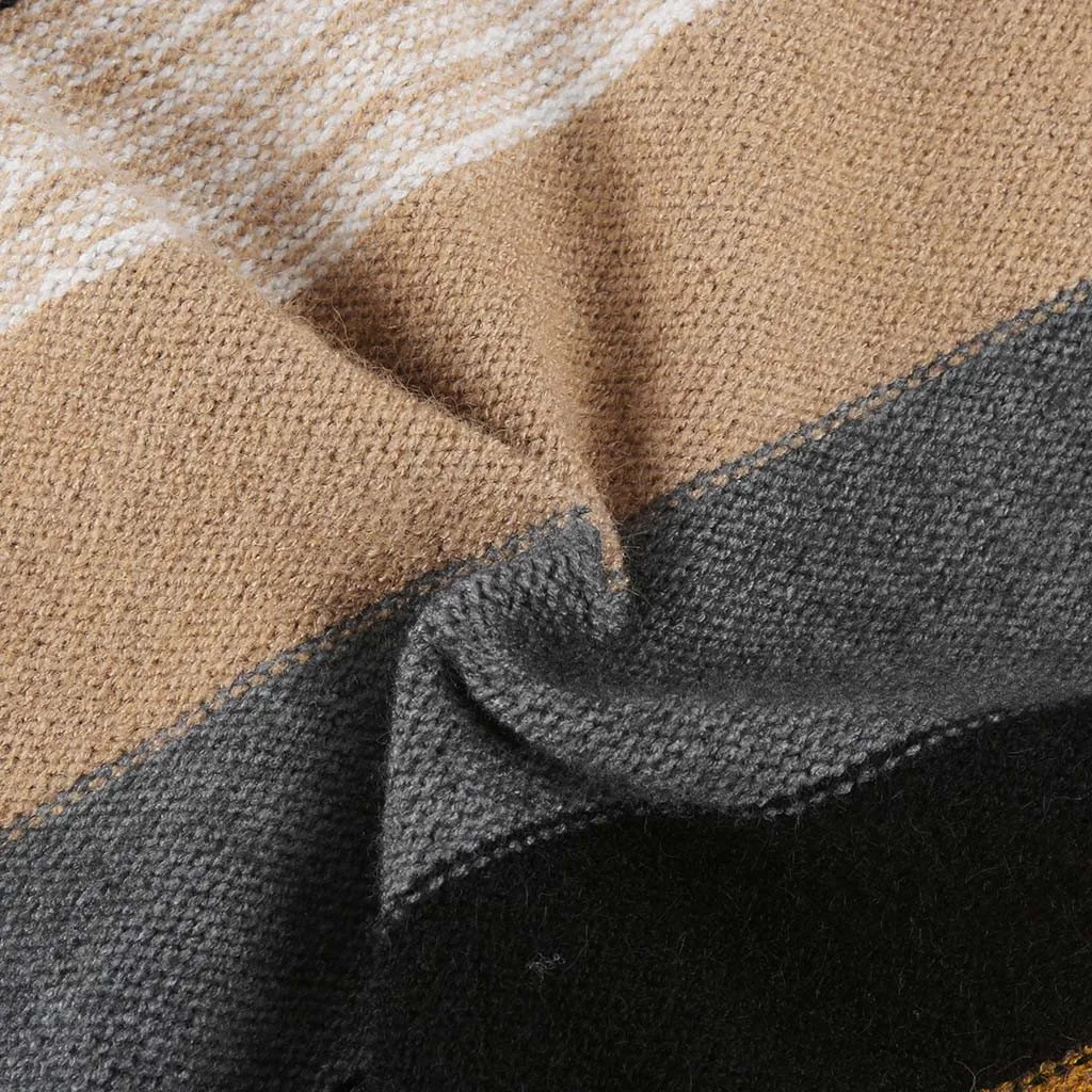 

Fashion Striped Knitted Sweater Casual Autumn Winter Comfortable Loose Pullover Top Ladies Female Women Long Sleeve Blusa Jumper