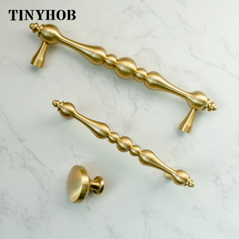 Американский Стиль Золотой ручки шкафа твердой латуни и комод/ящик выдвижной