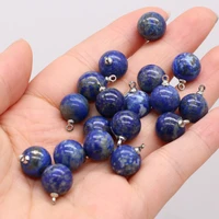 natural stone gem lapis lazuli round ball pendant handmade crafts diy necklace bracelet earring jewelry accessories gift make