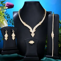 soramoore famous luxury africa dubai 4pcs lady women jewelry sets for women wedding party zircon wedding bridal jewelry sets