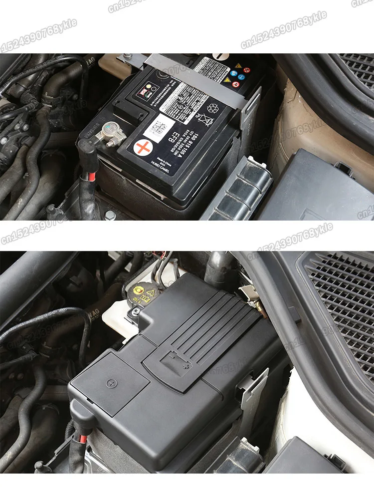 fireproof abs car batter cover dust proof protector for volkswagen t roc vw t-roc 2017 2018 2019 2020 2021 2022 accessories auto |