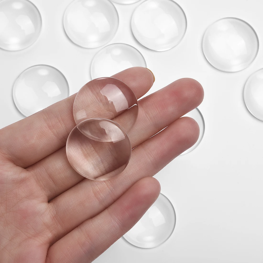 Круглые стеклянные прозрачные кабошоны 20 шт./лот 25 мм подходят для пустого