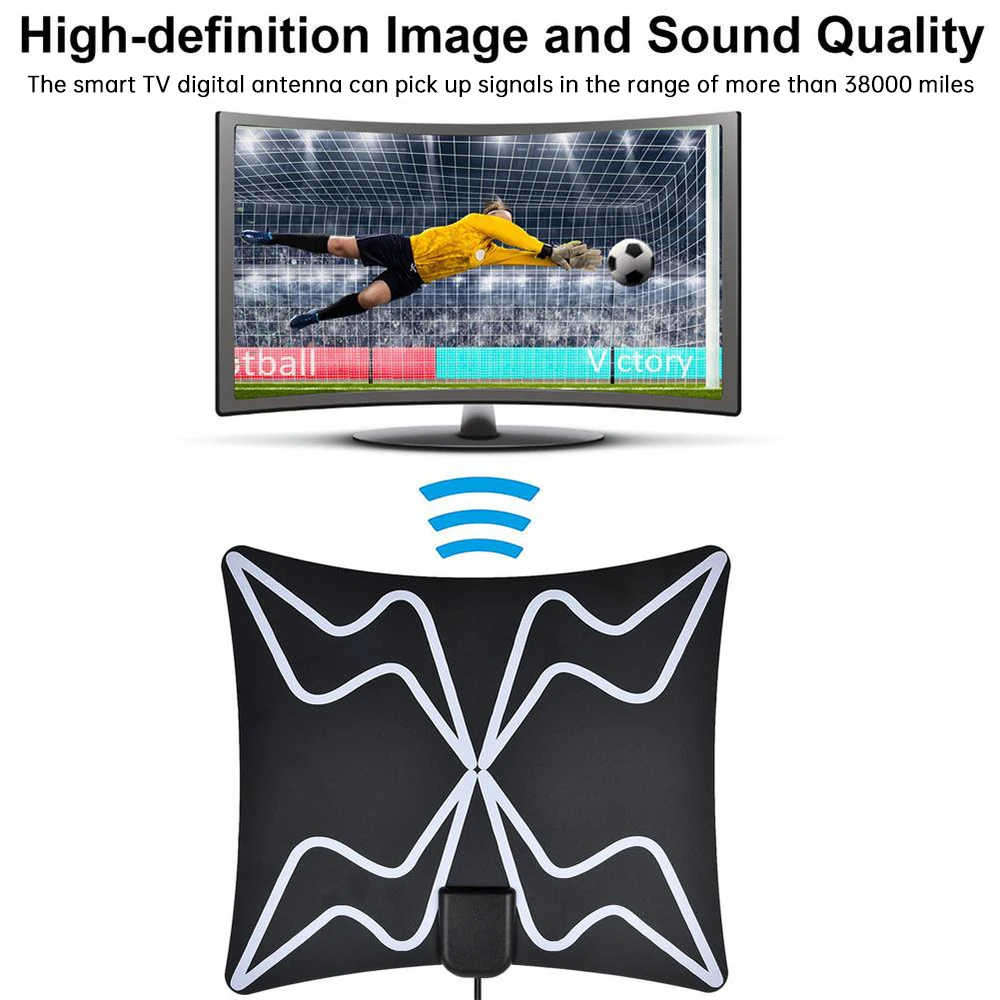 4K High Gain 3800 Miles Digital HDTV Antenna Amplifier Booster Active Indoor Aerial DVB-T2 CBS Freeview TV HD Digital Antenna