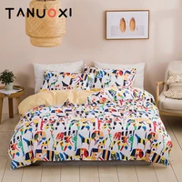 23pcs graffiti geometric ink wash painting constellation heart duvet cover pillowcase queen king size bedding sets no bed sheet