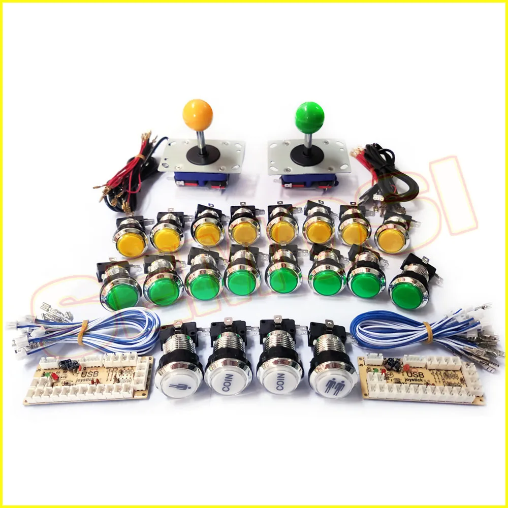 Набор для управления аркадными играми сделай сам 2 игрока игровой джойстик с